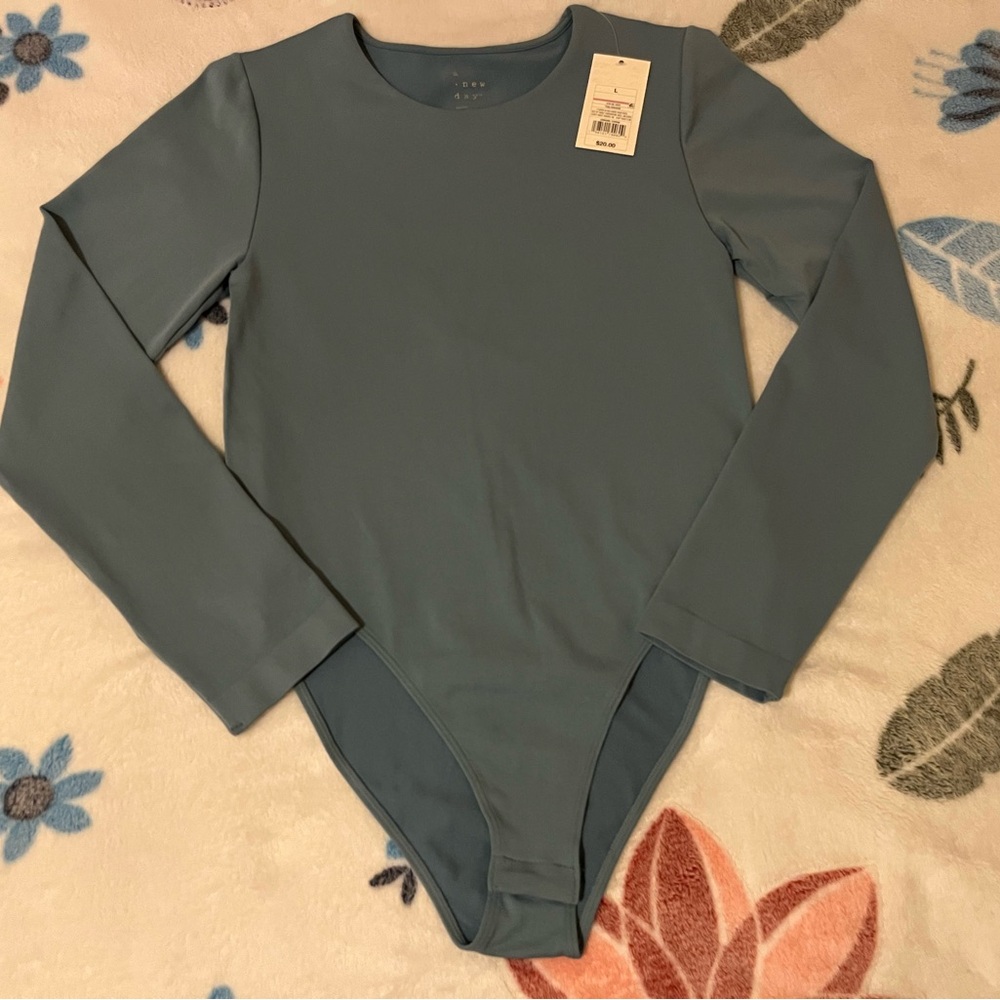 NWT A New Day Smooth Long-Sleeve Bodysuit – Classic Blue - L